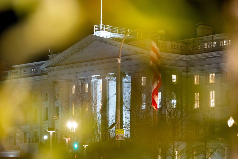 The US Treasury building in Washington, DC, US, on Monday, Jan. 27, 2025. 