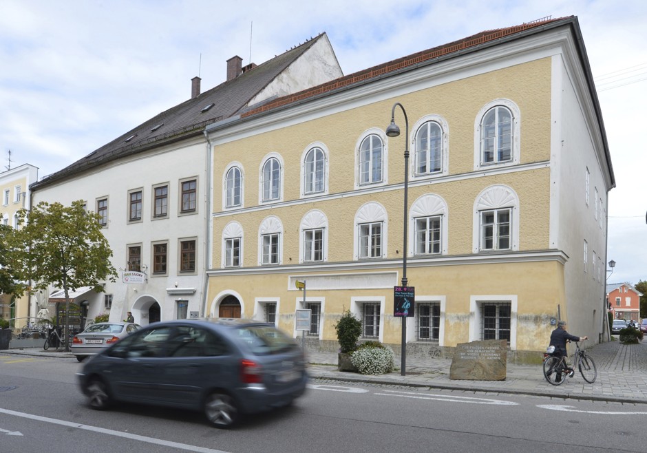 Hitler's birthplace in the Austrian town of Braun am Inn.