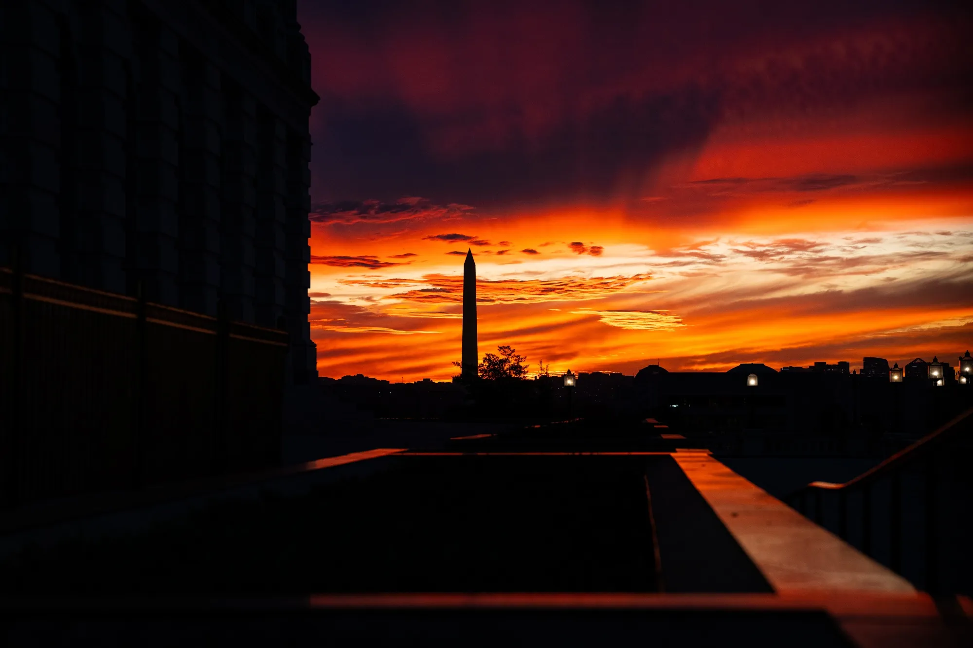 The Washington Monument on the National Mall. Many sites managed by the US National Park Service have been ordered to remain open amid the shutdown.