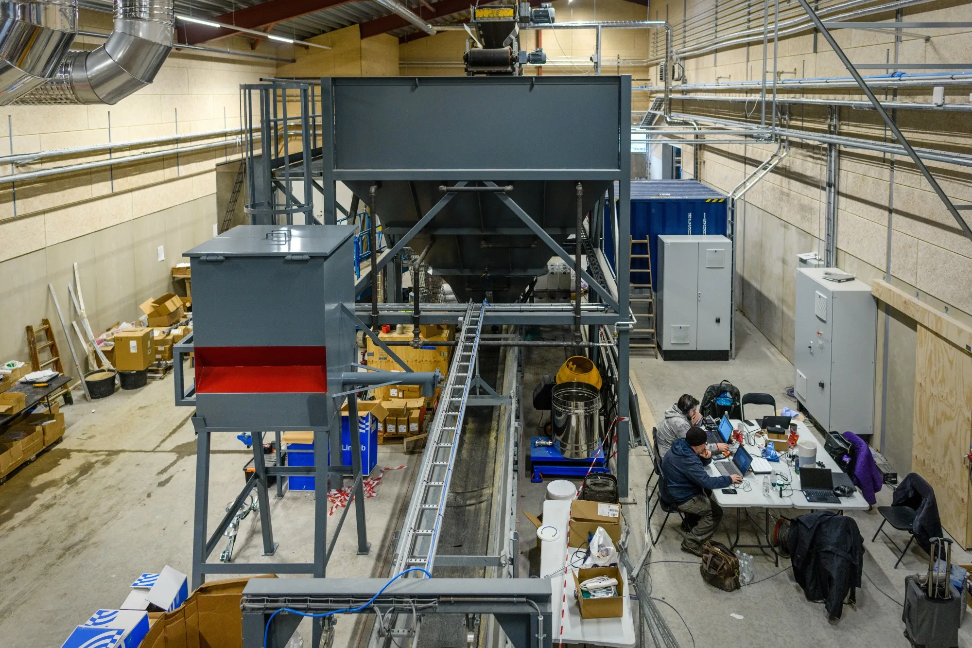 The&nbsp;cement production facility jointly operated by start up Biomason and IBF&nbsp;in Ikast, Denmark.