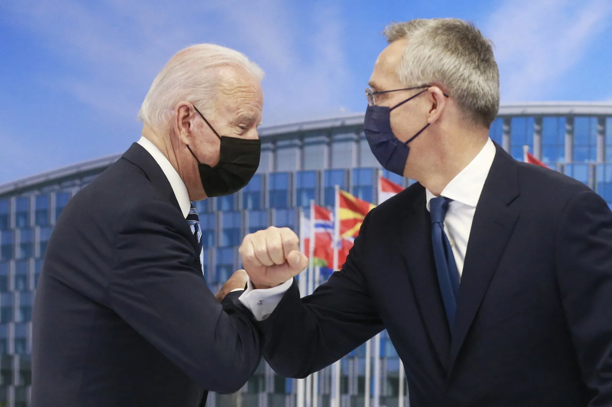 Allied elbow bump.