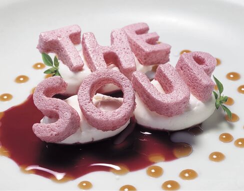 Next level Alphabet Soup via Ferran Adrià.
