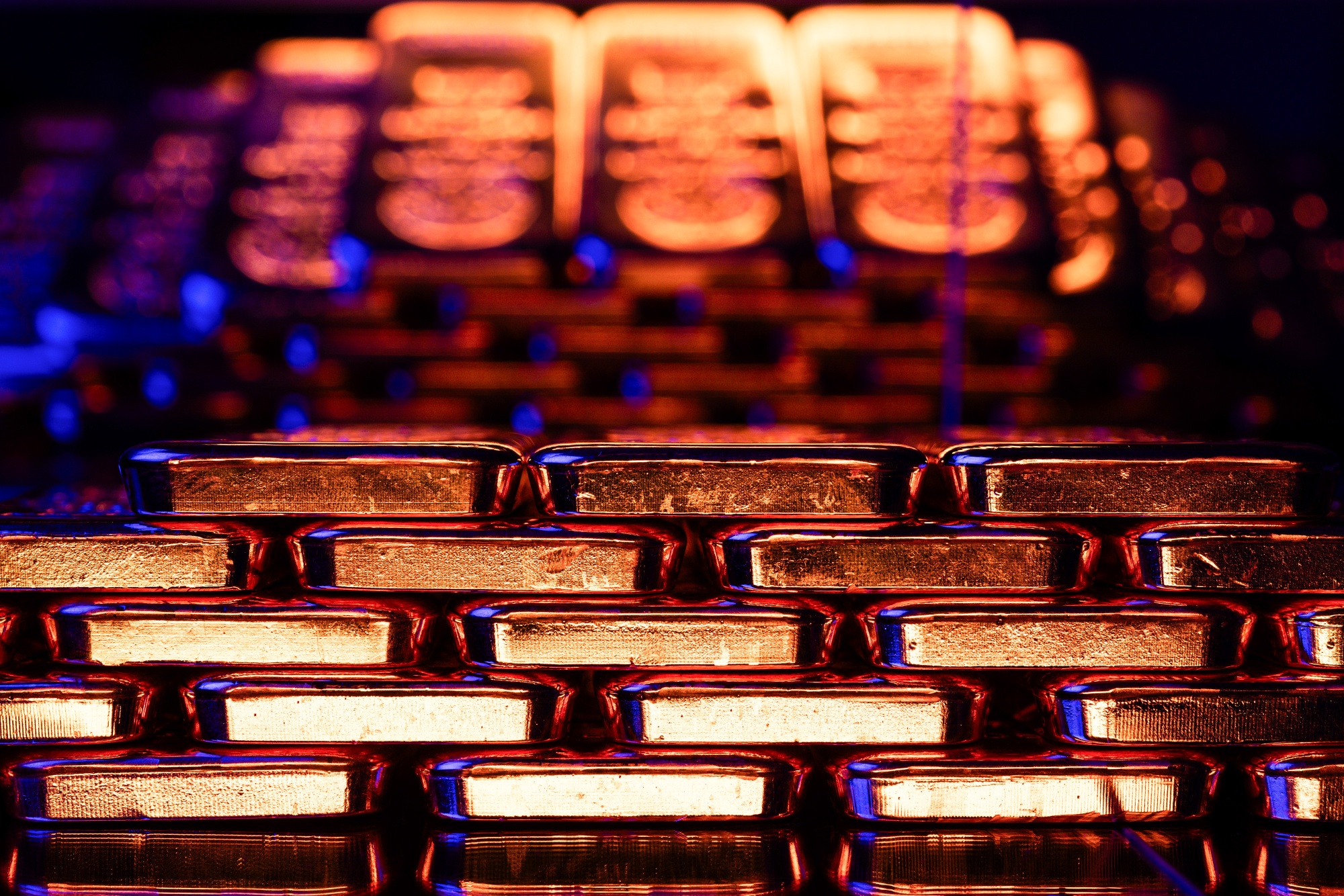 Gold bars Photographer: Akos Stiller/Bloomberg