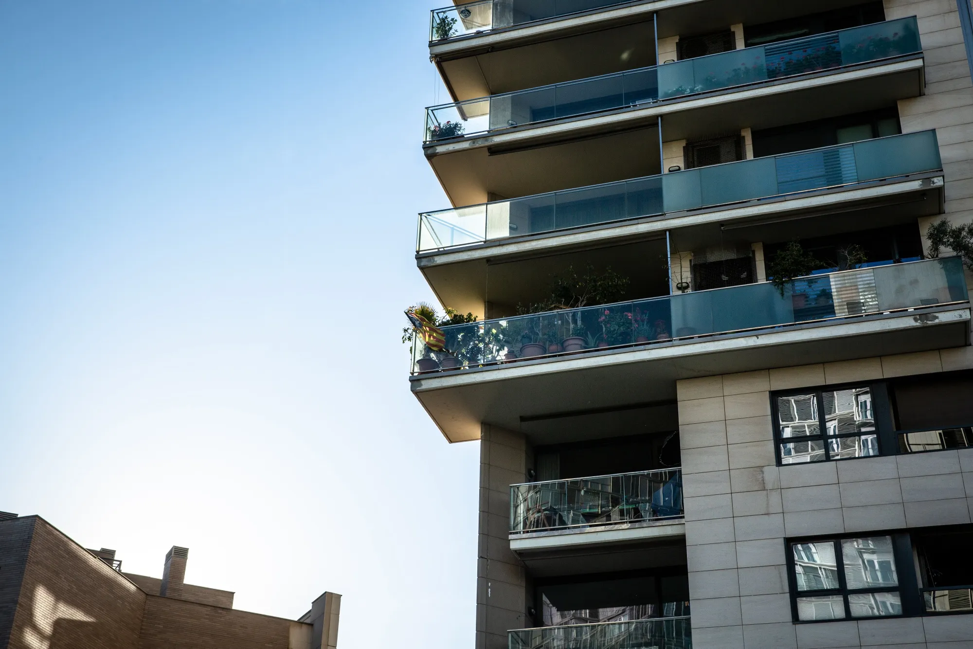 Residential apartment blocks in Barcelona.
