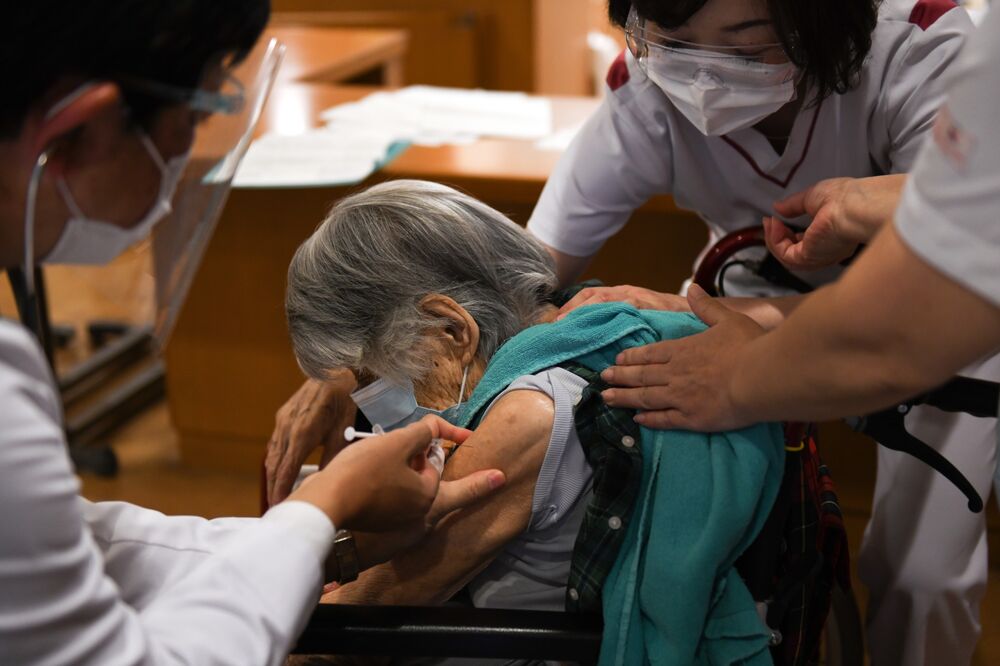 Japan Starts Vaccination Of Elderly Population 