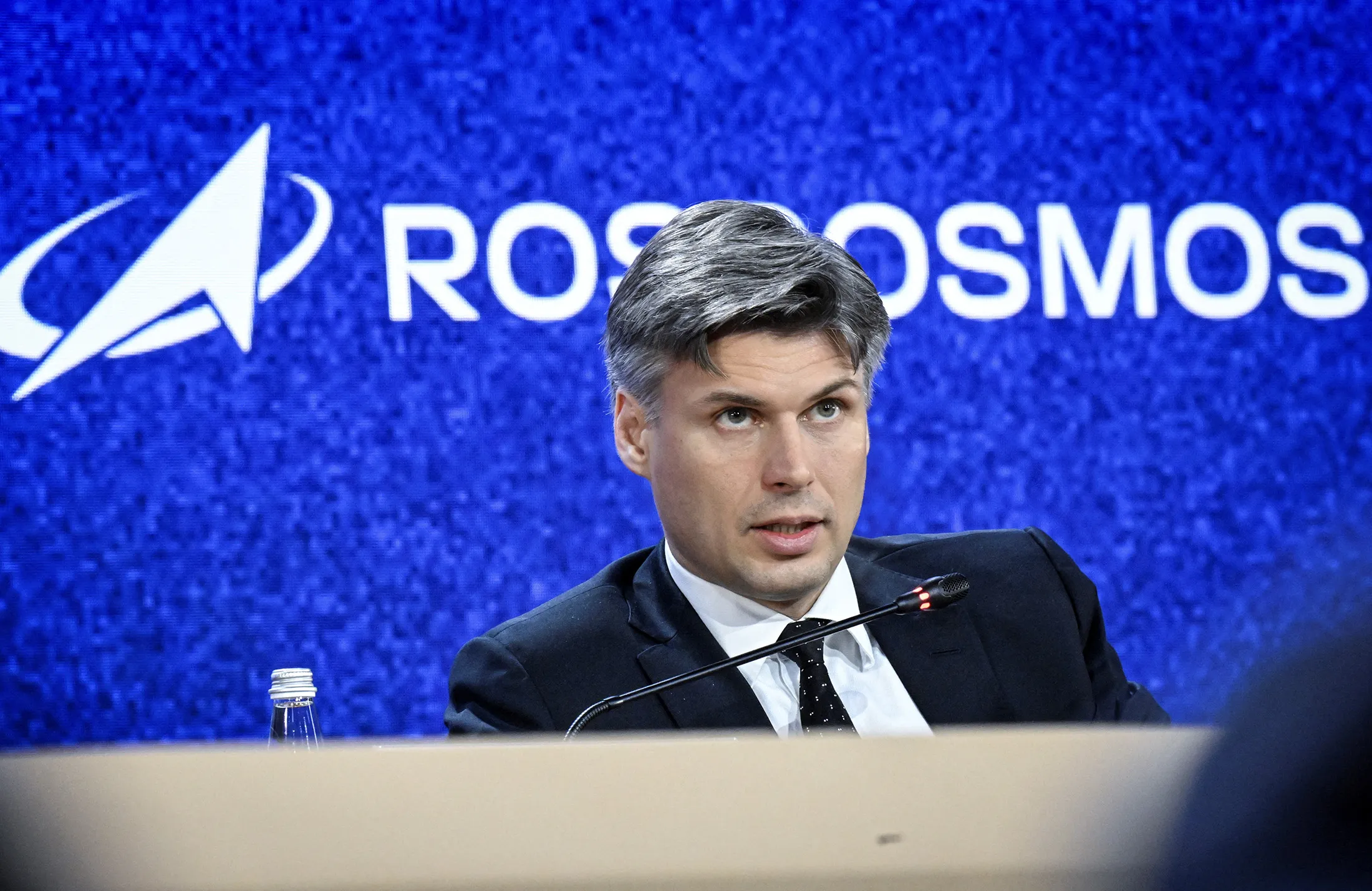 Dmitry Bakanov attends a space forum in Moscow in April.