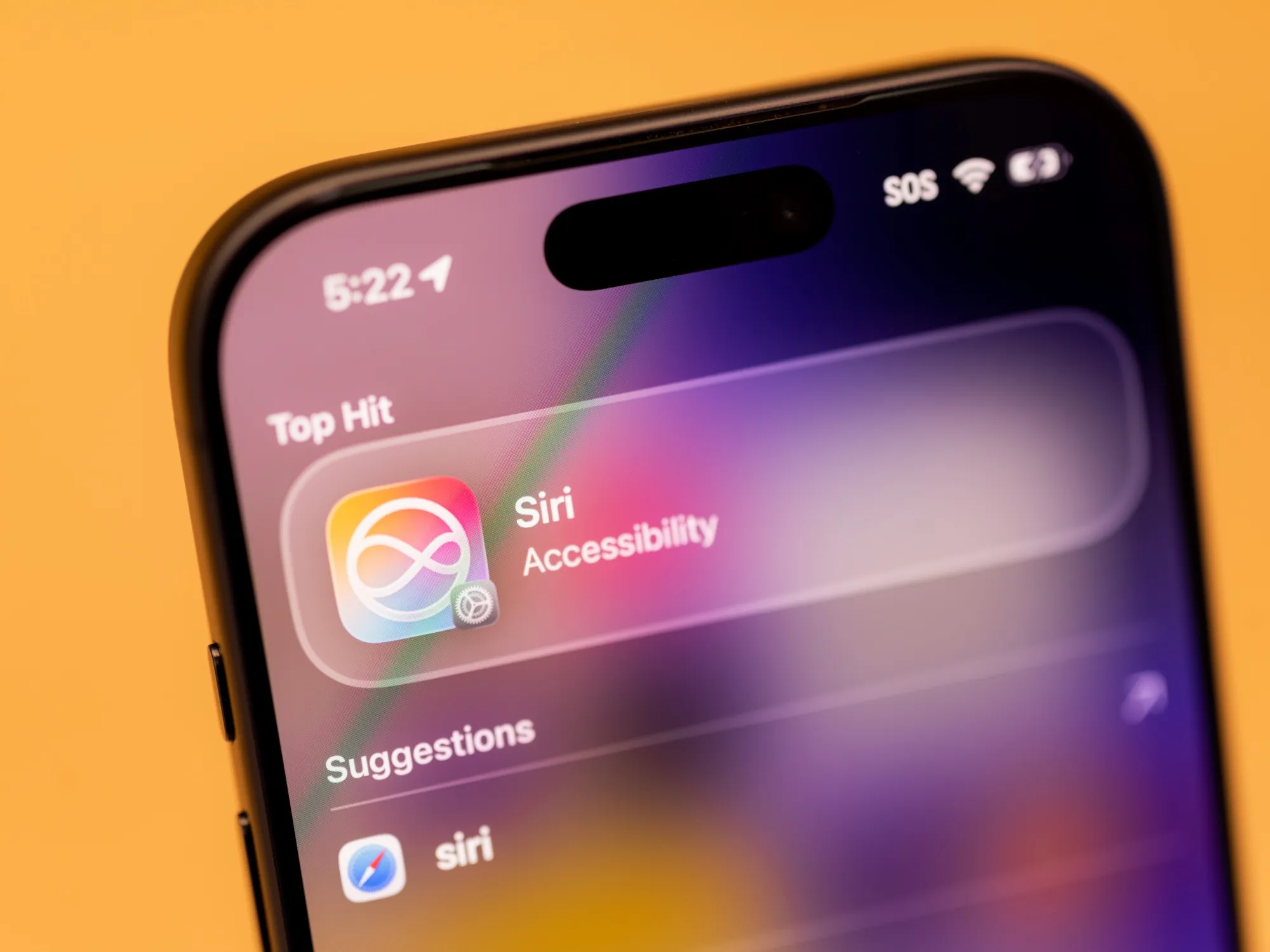 iPhoneに表示されたSiriのアイコン