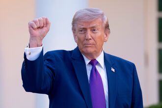 President Trump Hosts Law Enforcement Leaders Dinner In The Rose Garden 
