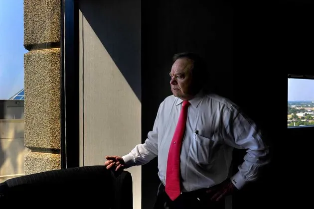Harold Hamm looks out over Oklahoma City