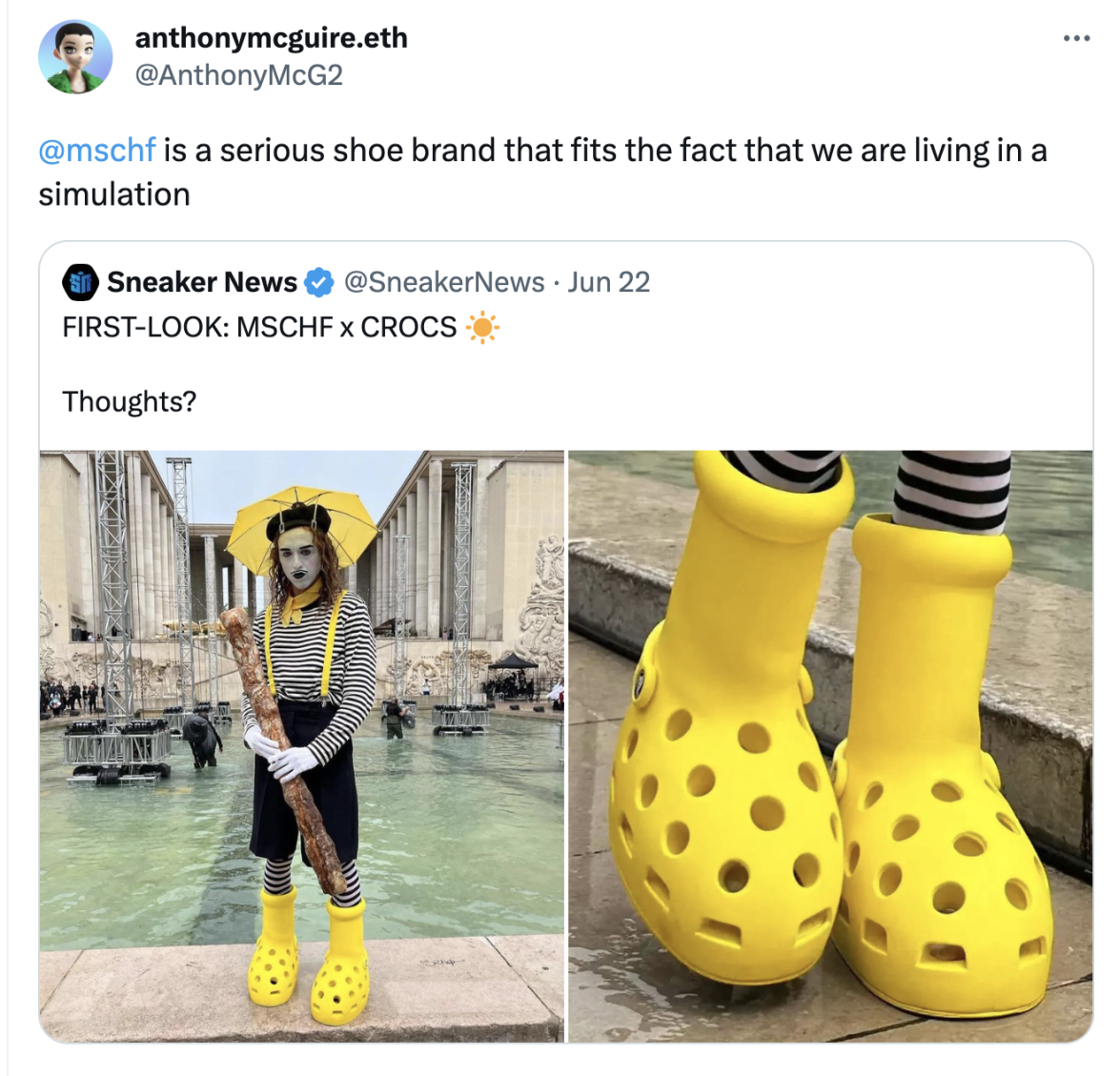 MSCHF Crocs: Big Yellow Boots summer is apparently here