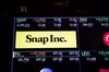 A monitor displays Snap Inc. signage on the floor of the New York Stock Exchange (NYSE) in New York, U.S., on Friday, May 24, 2019. U.S. equities climbed at the end of a bruising week in which escalating trade tensions dominated markets.