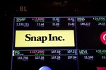 A monitor displays Snap Inc. signage on the floor of the New York Stock Exchange (NYSE) in New York, U.S., on Friday, May 24, 2019. U.S. equities climbed at the end of a bruising week in which escalating trade tensions dominated markets.