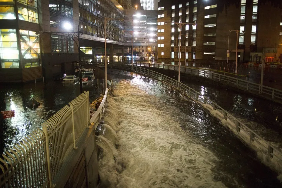 Mayor Bill de Blasio is announced a plan in March to protect lower Manhattan from rising sea levels by surrounding it with earthen berms and extending its shoreline by as much as 500 feet. Officials have been developing schemes to fortify New York City's waterfront ever since Superstorm Sandy destroyed thousands of homes and businesses in 2012.