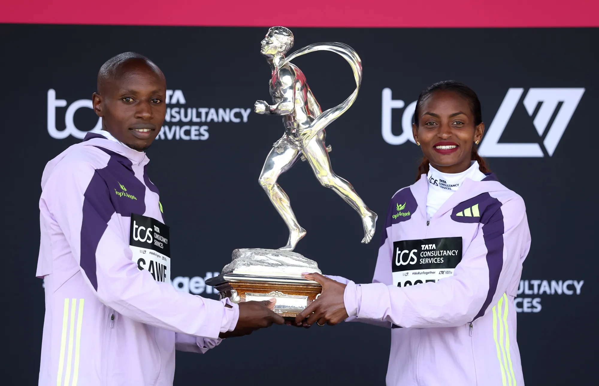 In the London Marathon, both&nbsp;men's winner Sabastian Sawe and women's winner Tigst Assefa wore Adidas Adizero running shoes.
