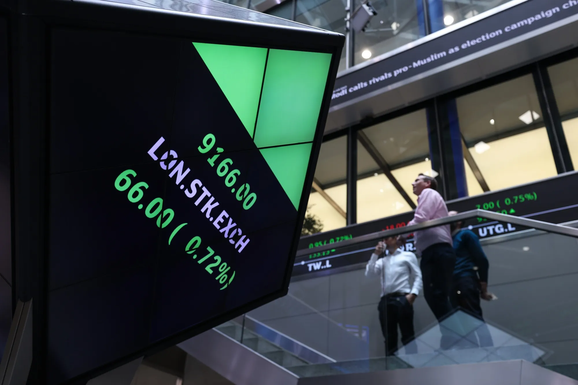 Stock price information&nbsp;at the London Stock Exchange.