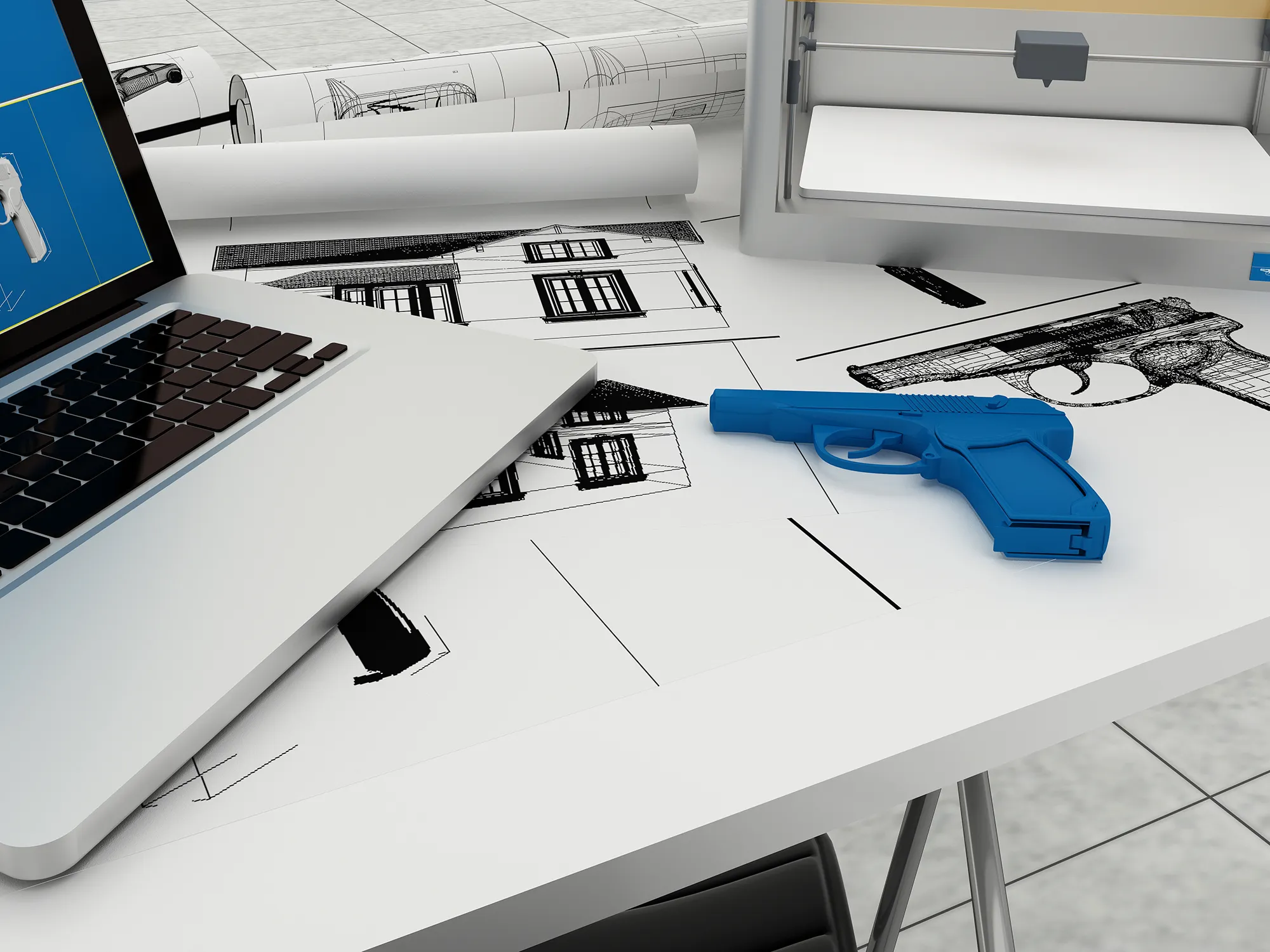 RF 3d 3-d printed gun