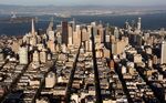 The skyline of downtown San Francisco.
