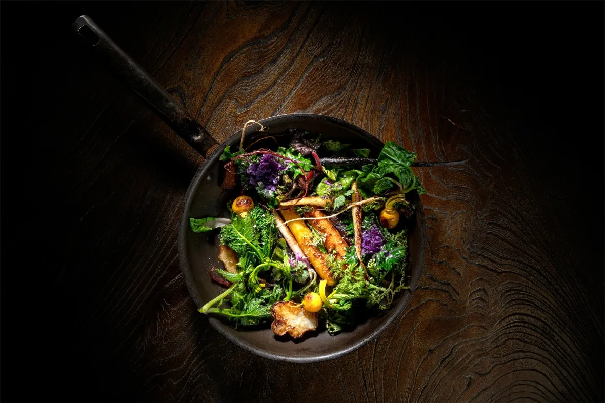 The garden salad from Den in Tokyo.