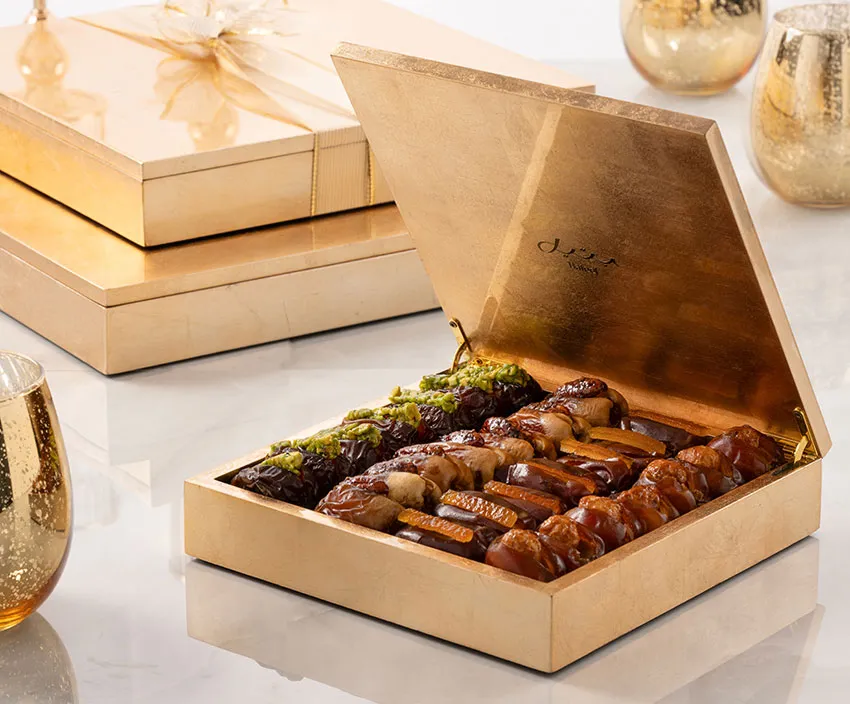 A box of Bateel’s gourmet dates.