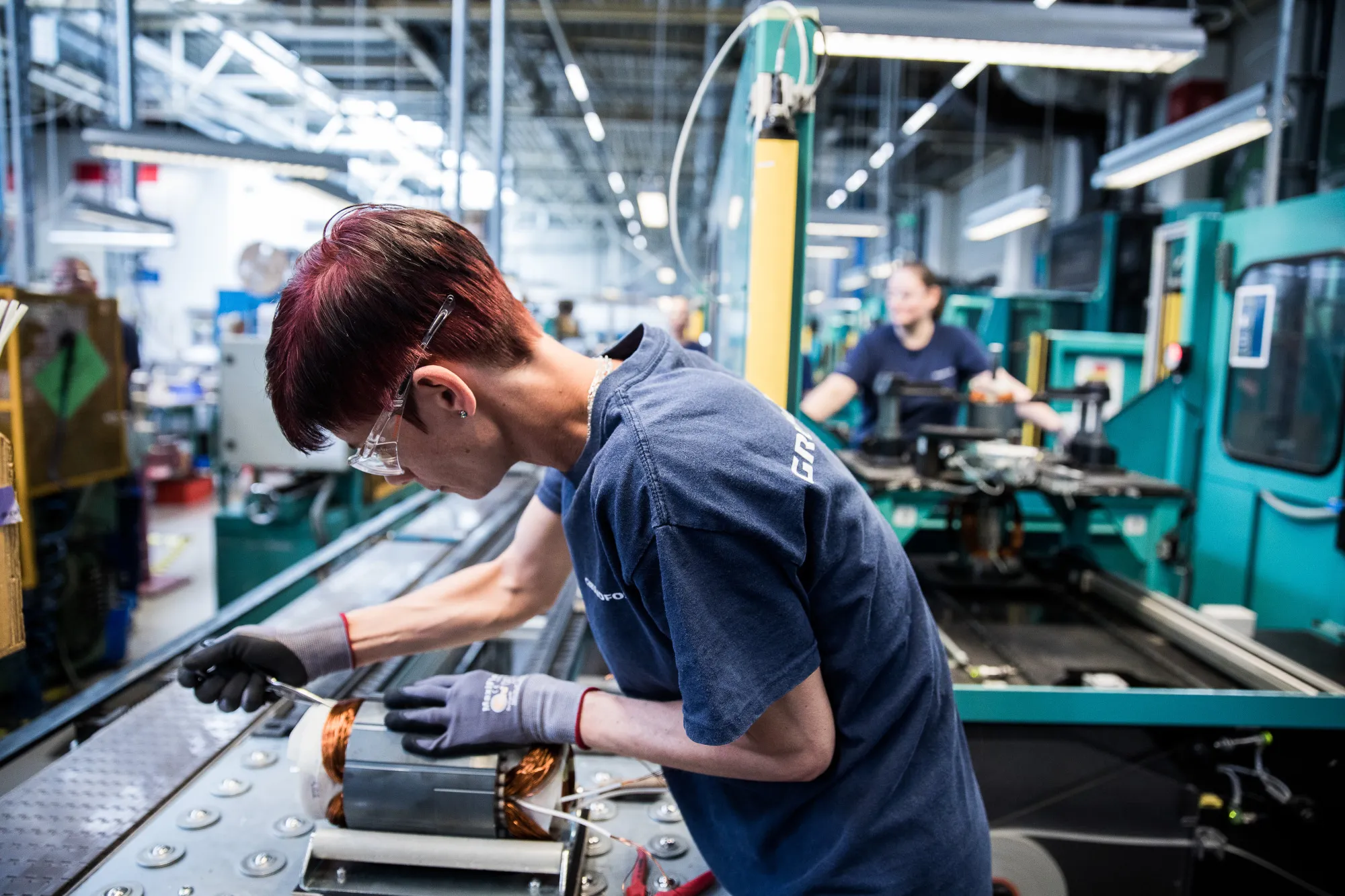 The assembly line at a factory in Tatabanya, Hungary.&nbsp;