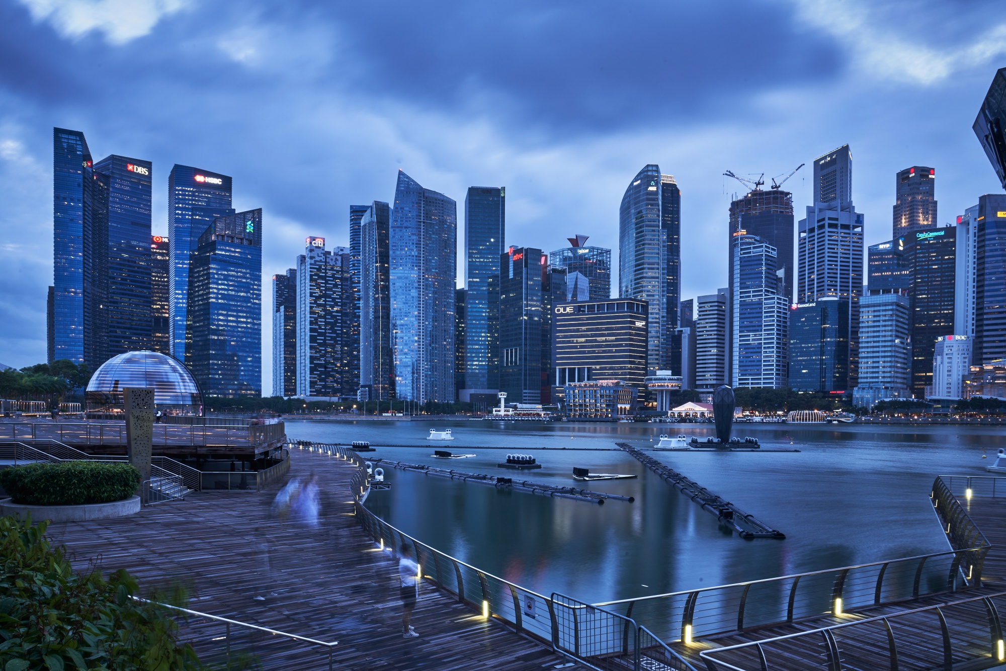 The central business district (CBD) of Singapore.
