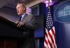 WASHINGTON, DC - JANUARY 21: White House Press Secretary Sean Spicer makes a statement to members of the media at the James Brady Press Briefing Room of the White House January 21, 2017 in Washington, DC. This was Spicer's first press conference as Press Secretary where he spoke about the media's reporting on the inauguration's crowd size. (Photo by Alex Wong/Getty Images)