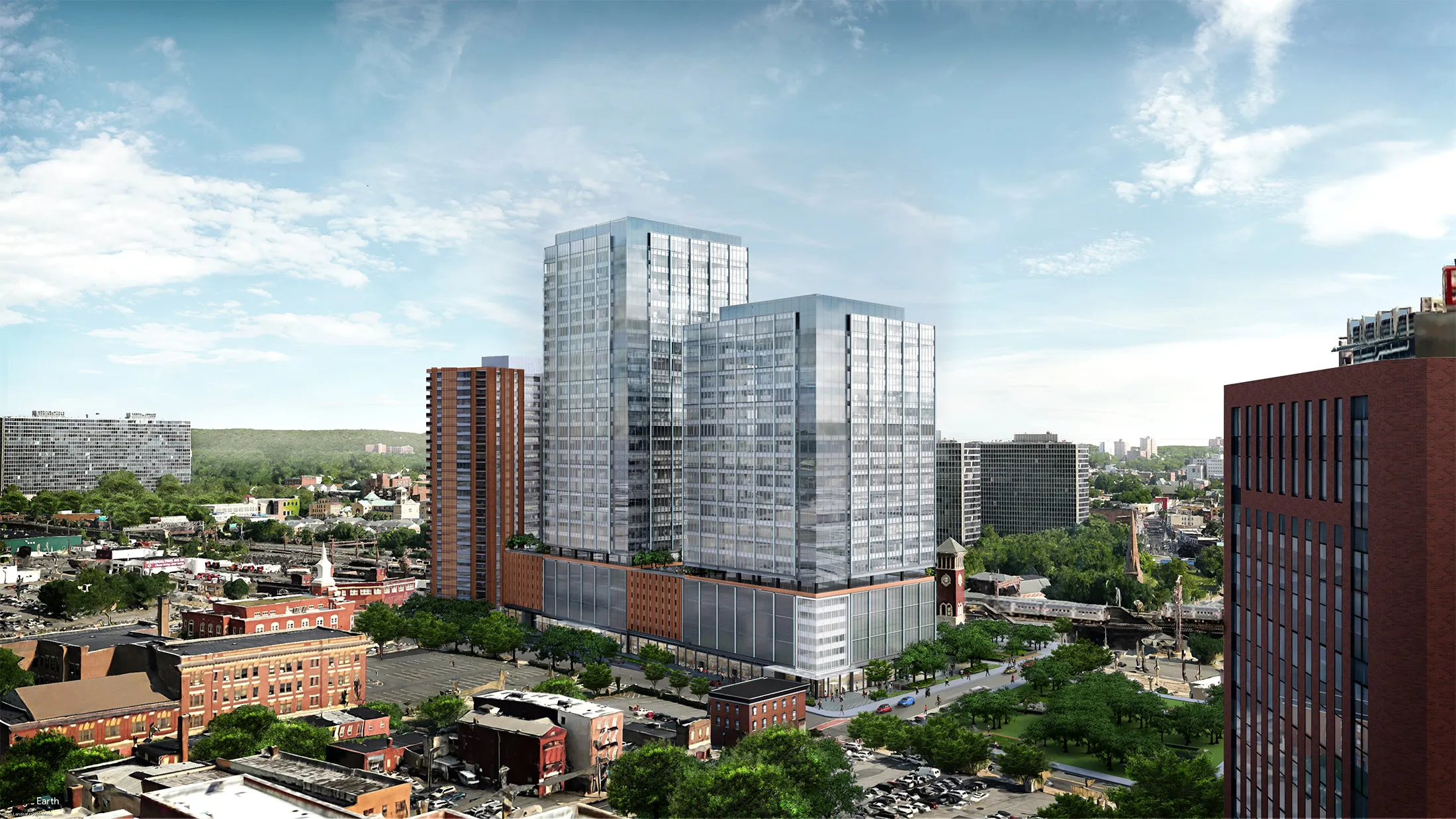 The concept plan for the development in Newark, New Jersey.