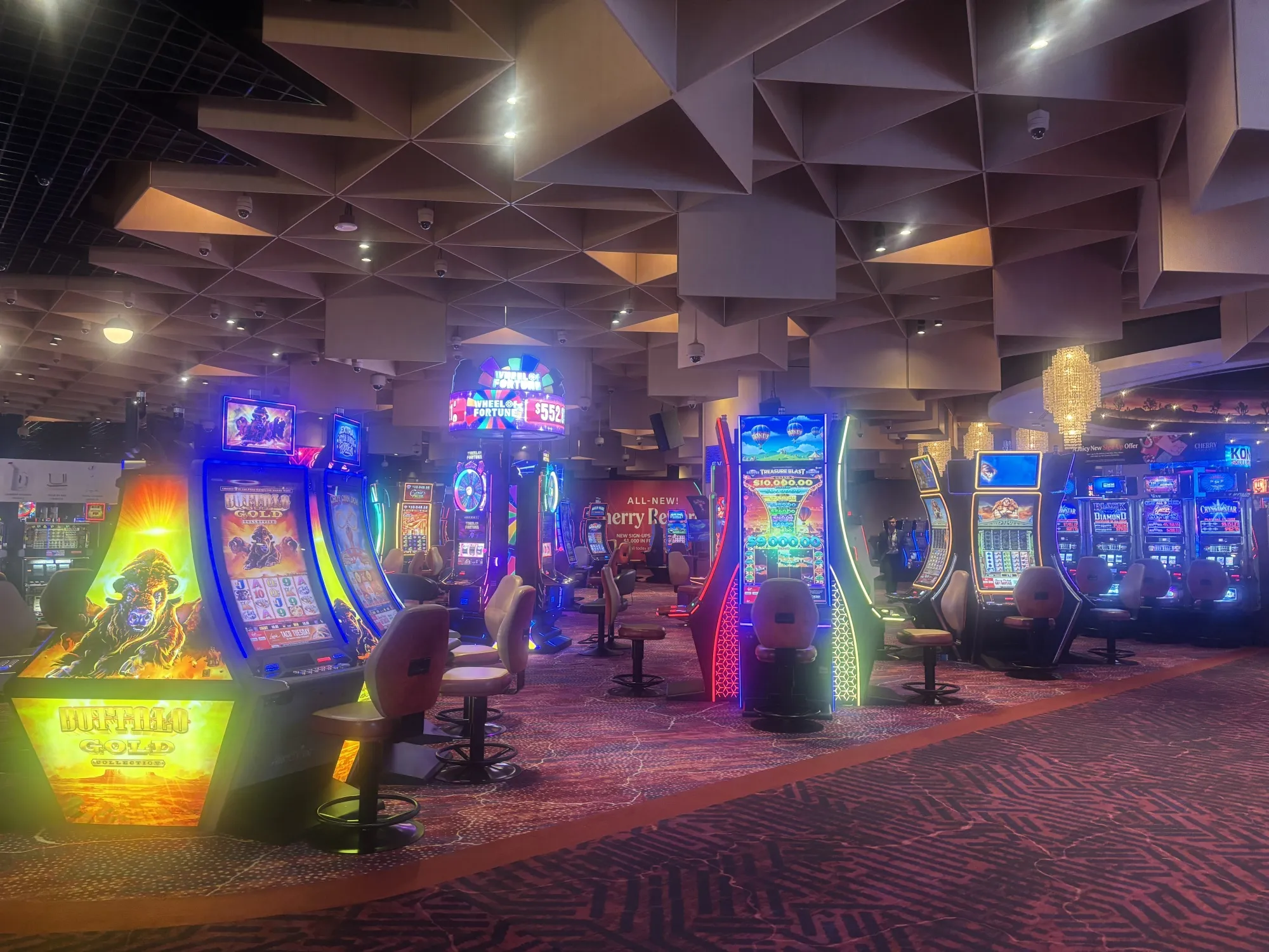 The casino floor of Virgin Hotels in Las Vegas.
