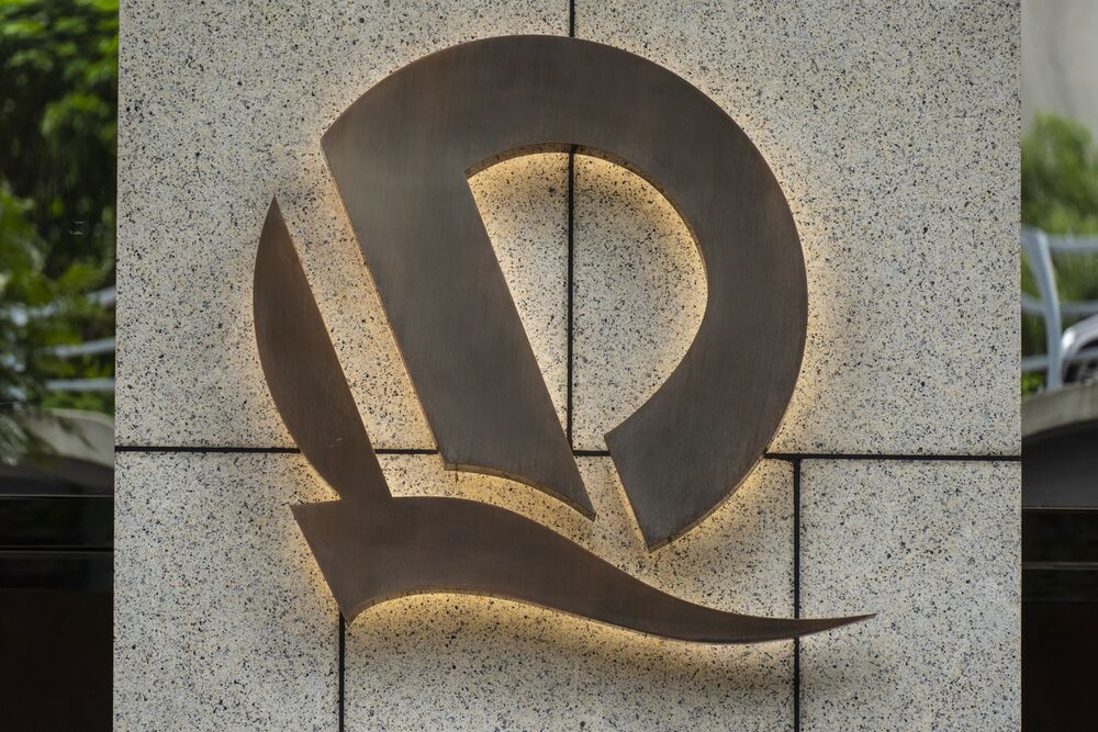 The China Evergrande Group logo is displayed in front of the China Evergrande Centre in Hong Kong.