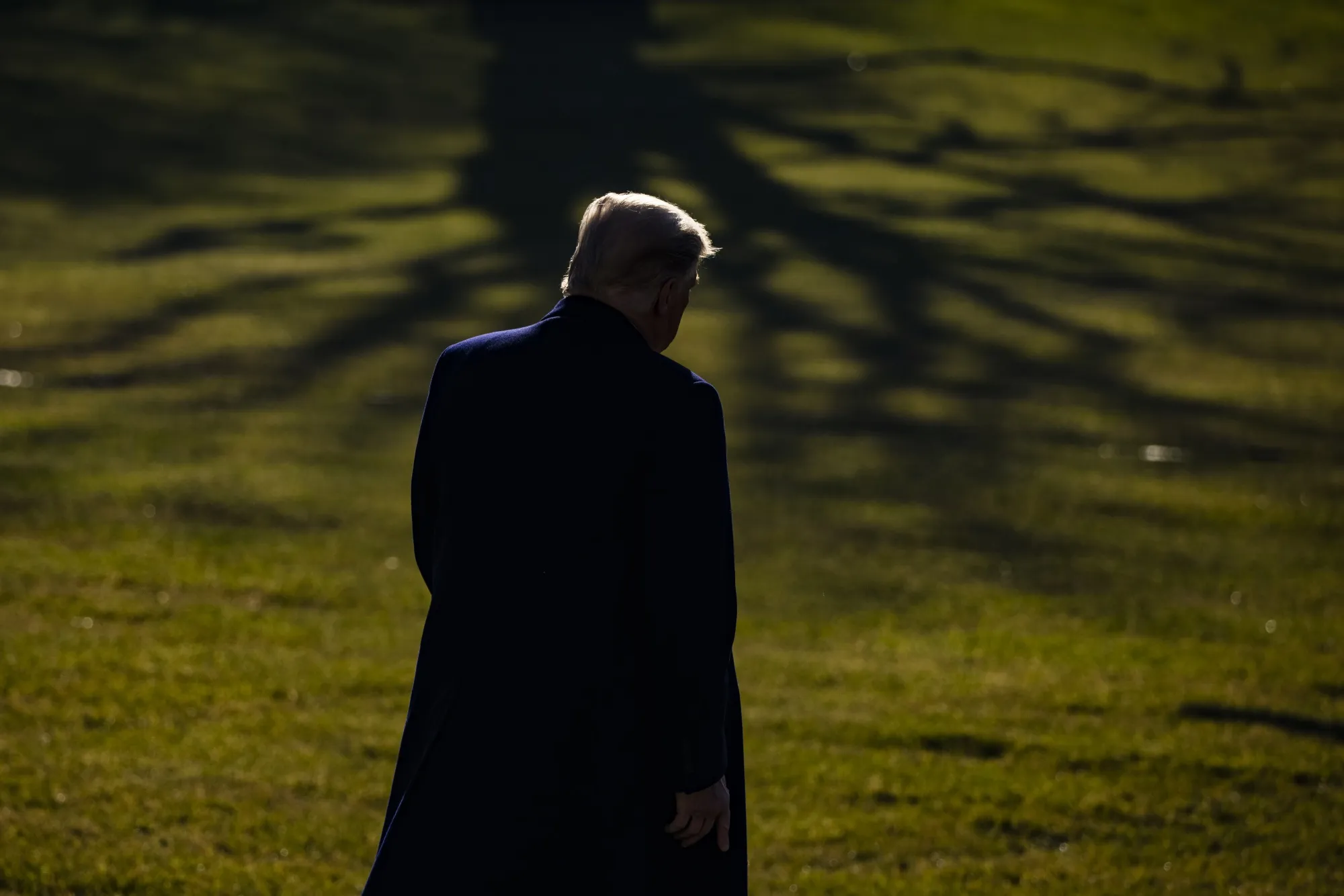 Donald Trump outside the White House before boarding Marine One in Washington, D.C. on Jan. 12.