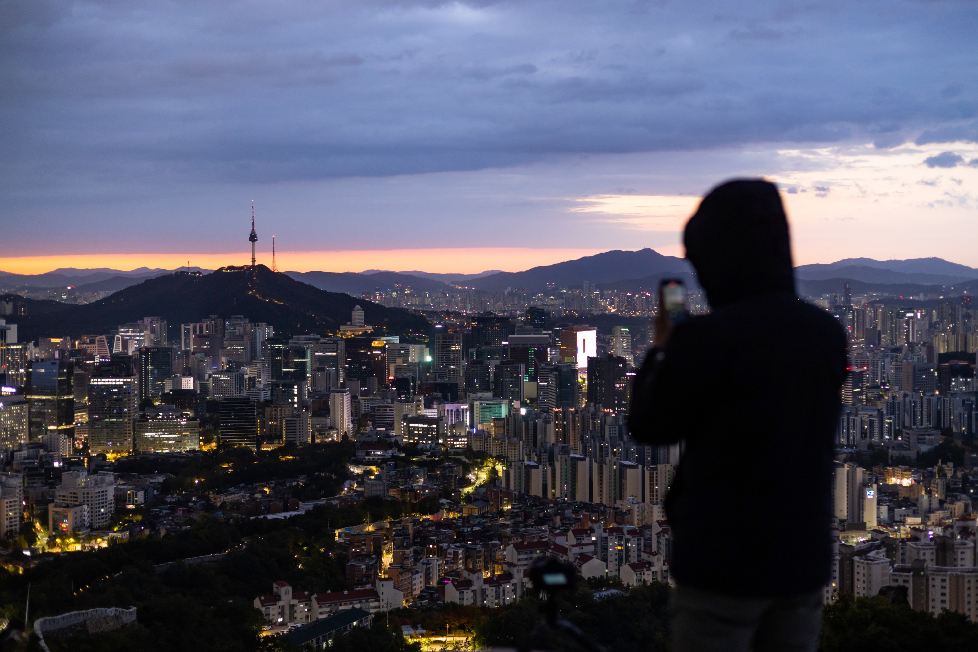 The city skyline in Seoul, South Korea.