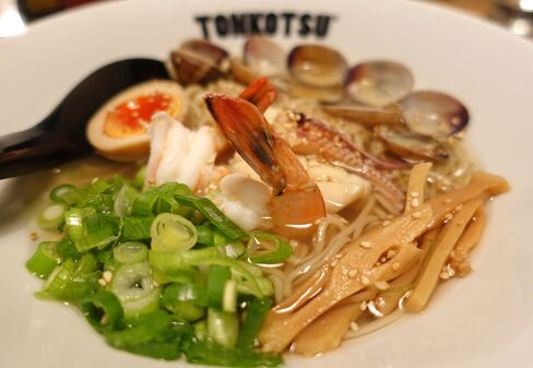 Seafood ramen at Tonkotsu.