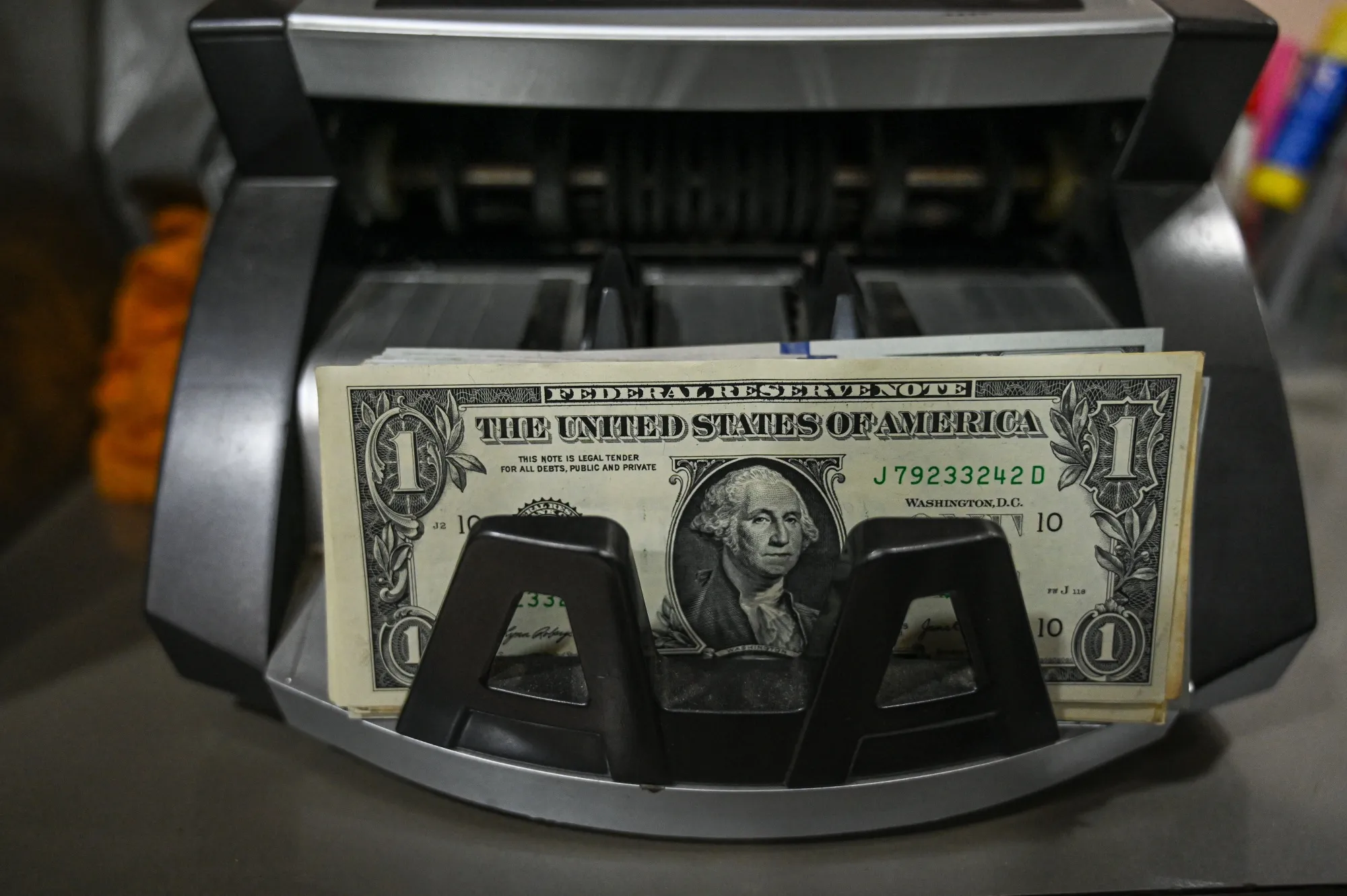 US dollar banknotes.
