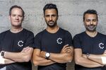 The Coterie co-founders Christopher Boies, from left, Ethan Agarwal, and Jeson Patel