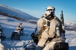 Norwegian army soldiers take part in NATO’s Cold Response 2020 exercise in Troms, Norway, on March 4.