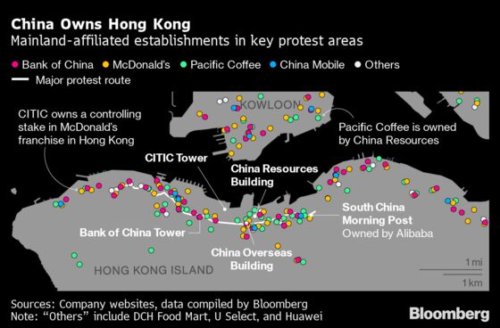 Hong Kong Protesters Rage Against Corporate China's Growing Control