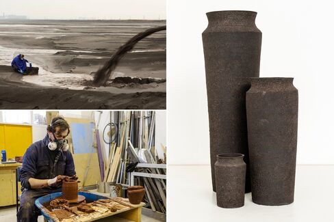 Unkown Fields Division’s Rare Earthenware, created by collecting mud from the banks of a lake in China’s Inner Mongolia.