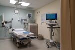 An empty hospital room at a hospital in San Diego, California.