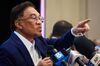 9月23日,安瓦尔·易卜拉欣(Anwar Ibrahim)在吉隆坡举行的新闻发布会上发表讲话。
