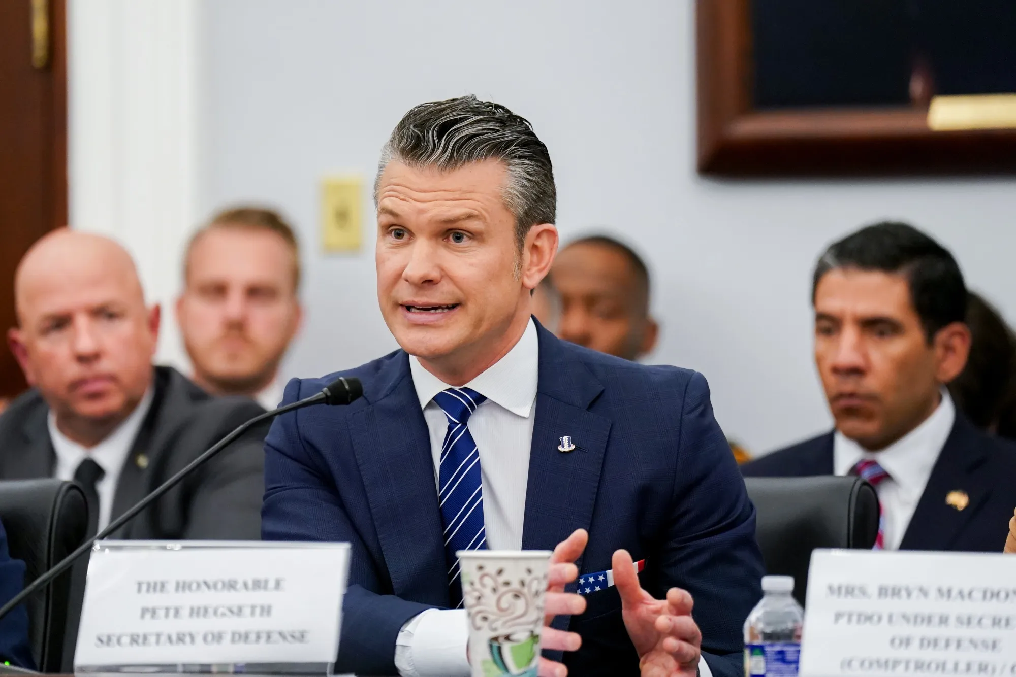 Pete Hegseth&nbsp;during a House Appropriations Subcommittee on Defense hearing on June 10.&nbsp;