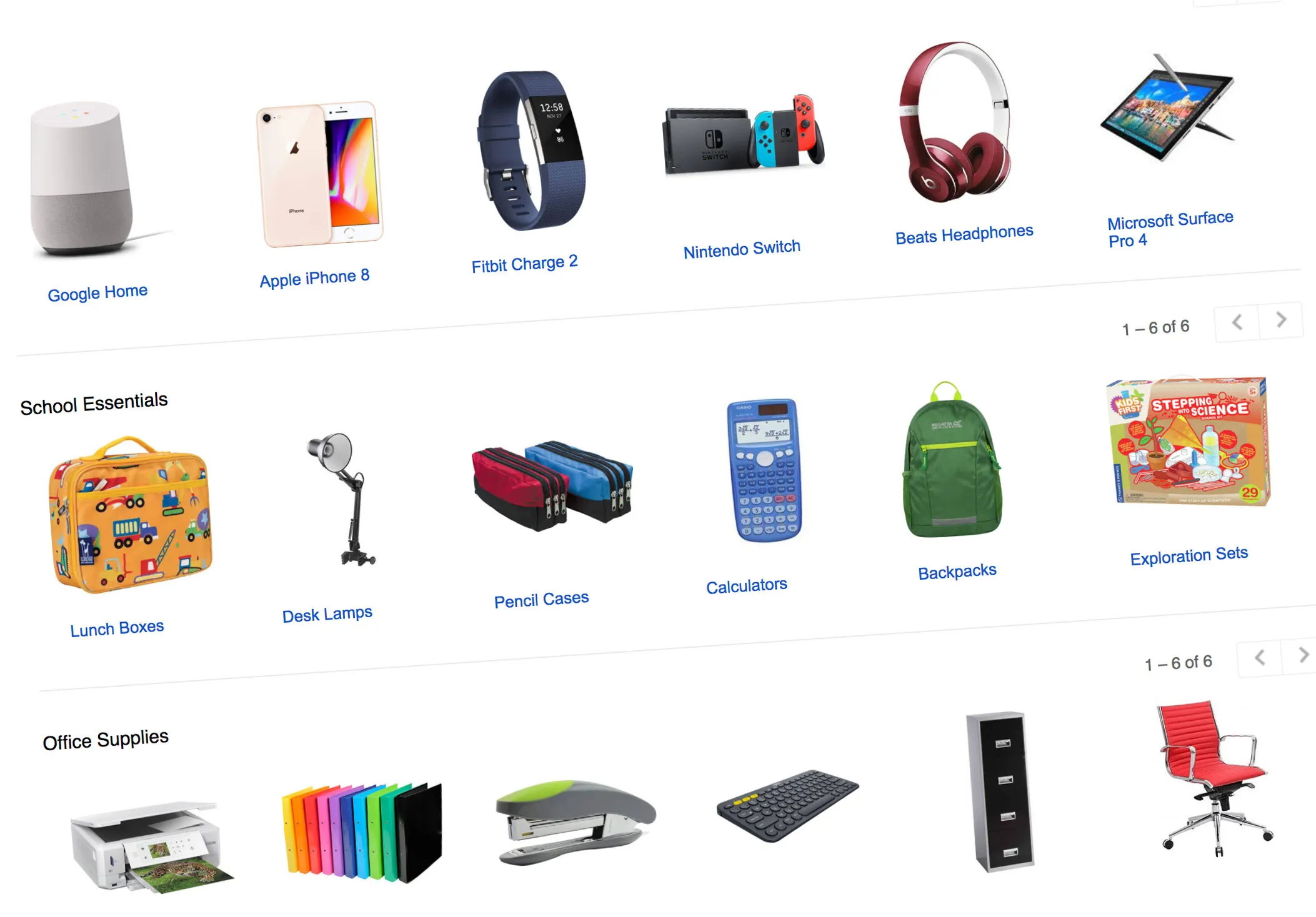 Google’s Sopping offerings
