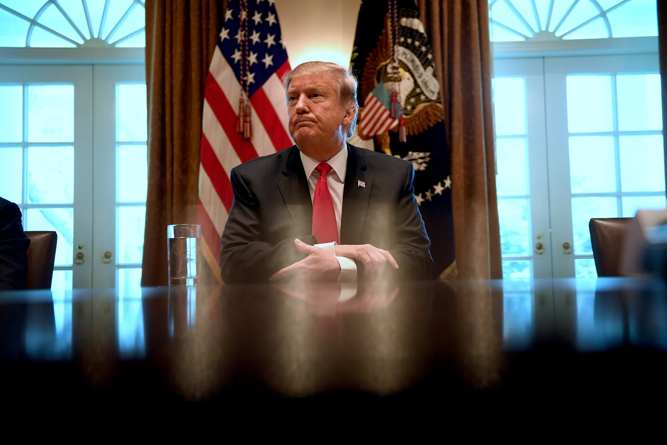 President Donald Trump&nbsp;at the White House on Feb. 1.