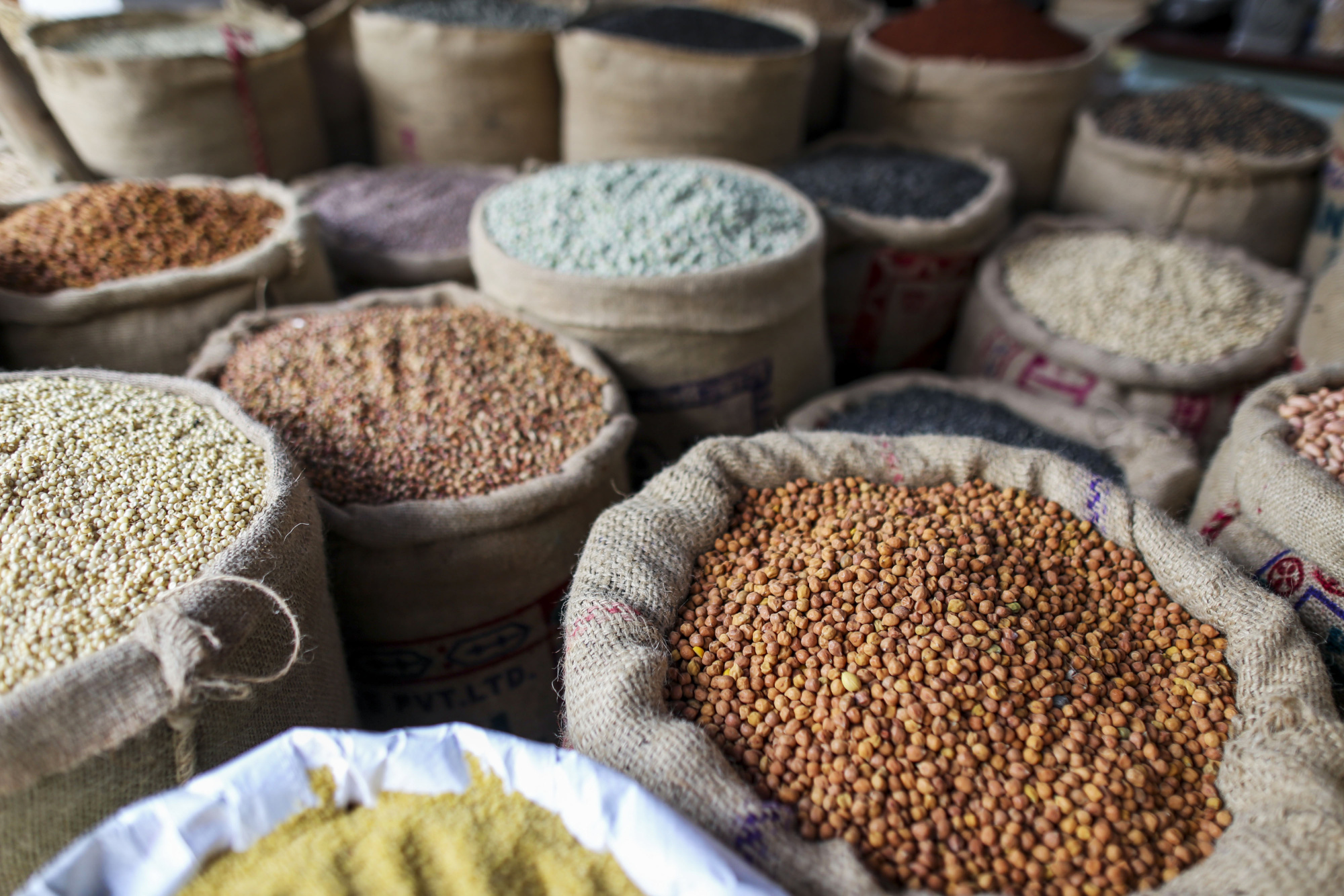 Pulses at a market in Hyderabad, India. Photographer: Dhiraj Singh