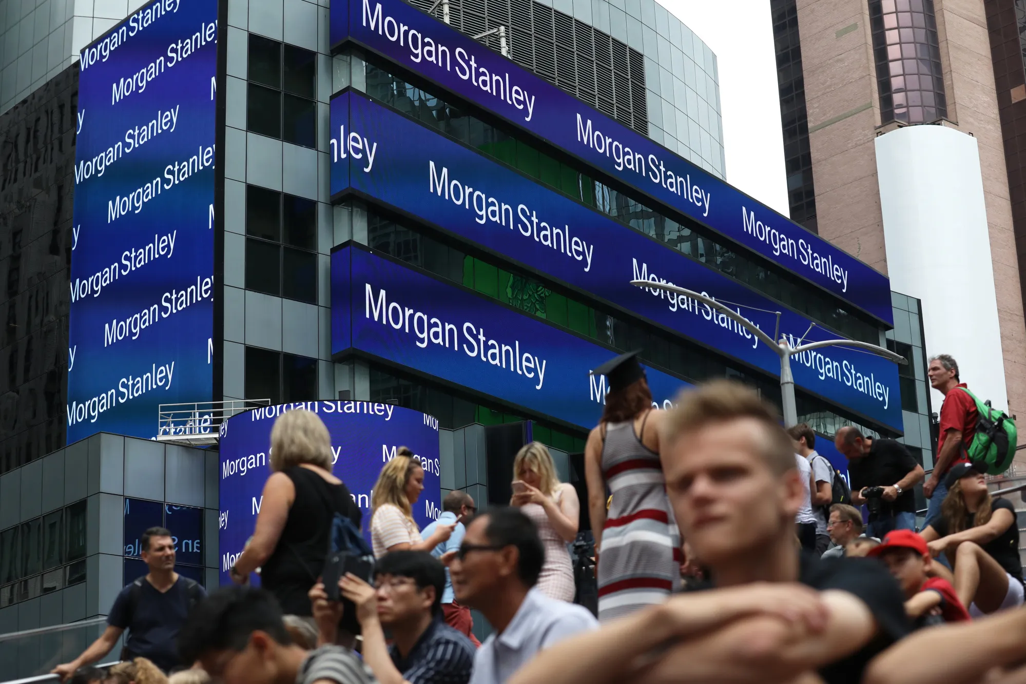 Morgan Stanley Headquarters Ahead Of Earnings Figures