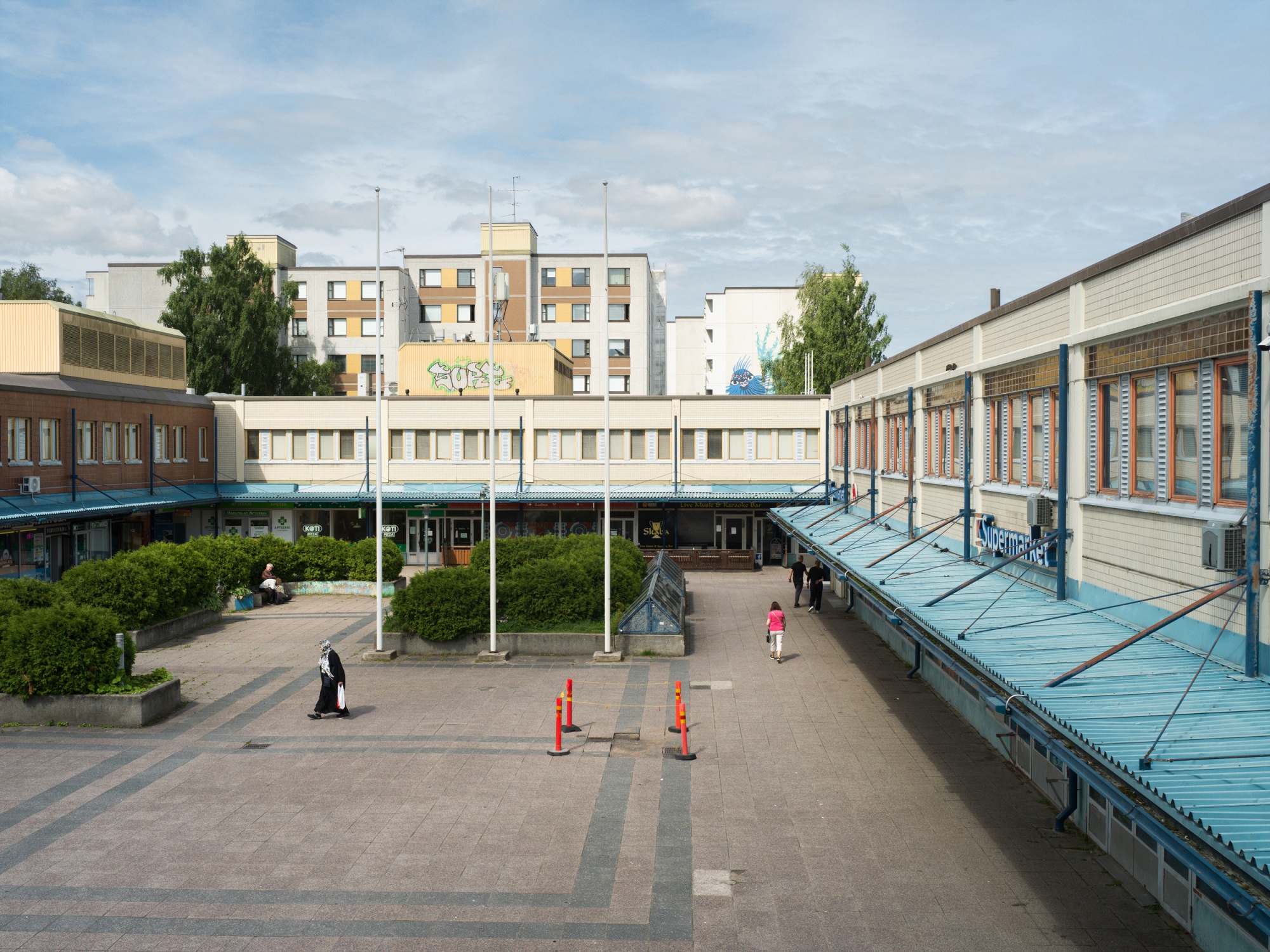 The Hakunila shopping mall in Vantaa, north of Helsinki. More than one in ten residents in the neighborhood receive Finland’s last-resort social assistance. Photographer: Carl Bergman/Bloomberg