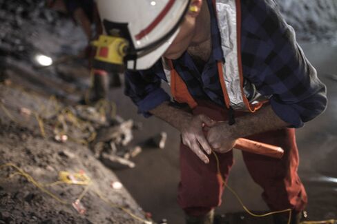 Copper Ore Mining At KGHM Polska Miedz SA's Underground Mine