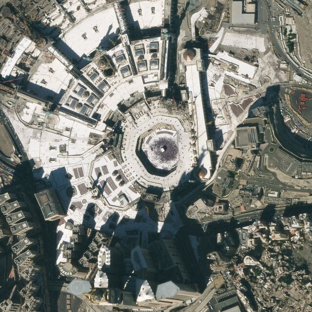 Kaaba Mecca satellite photo on Jan. 25, 2020.