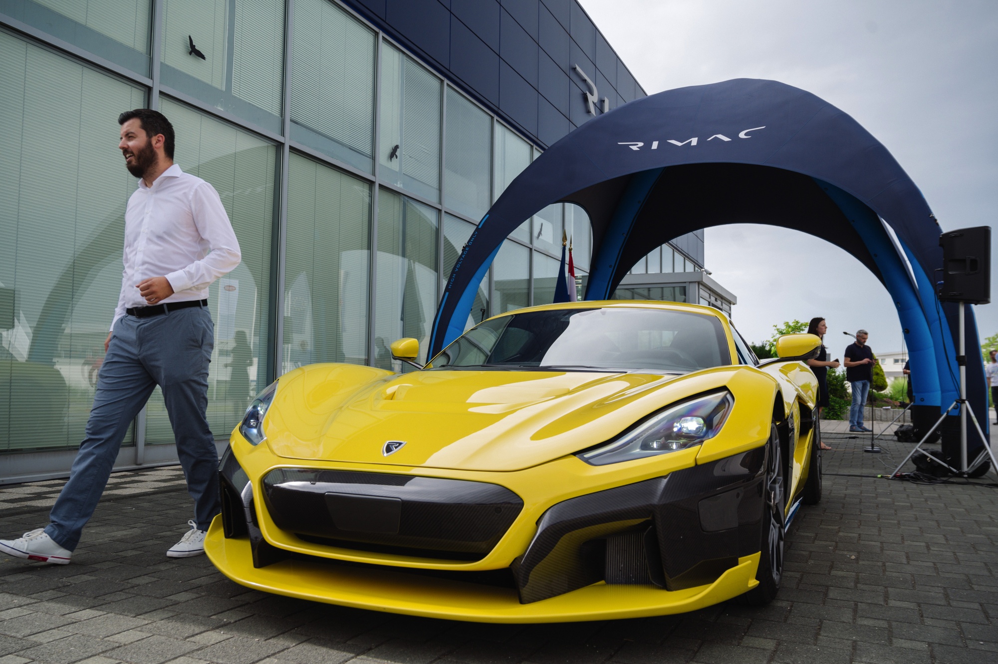 European Commission President Ursula Von Der Leyen Visits Rimac Automobili EV Plant