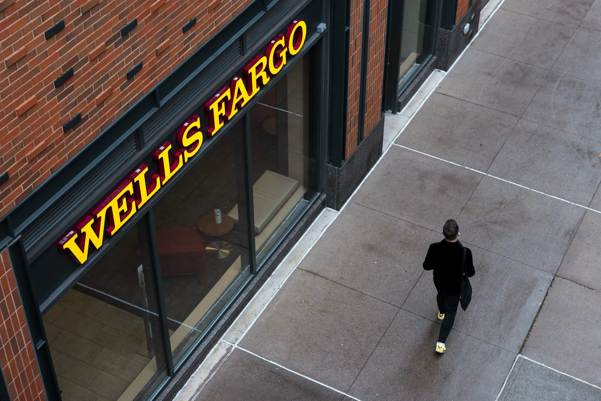 A Wells Fargo bank branch in New York.