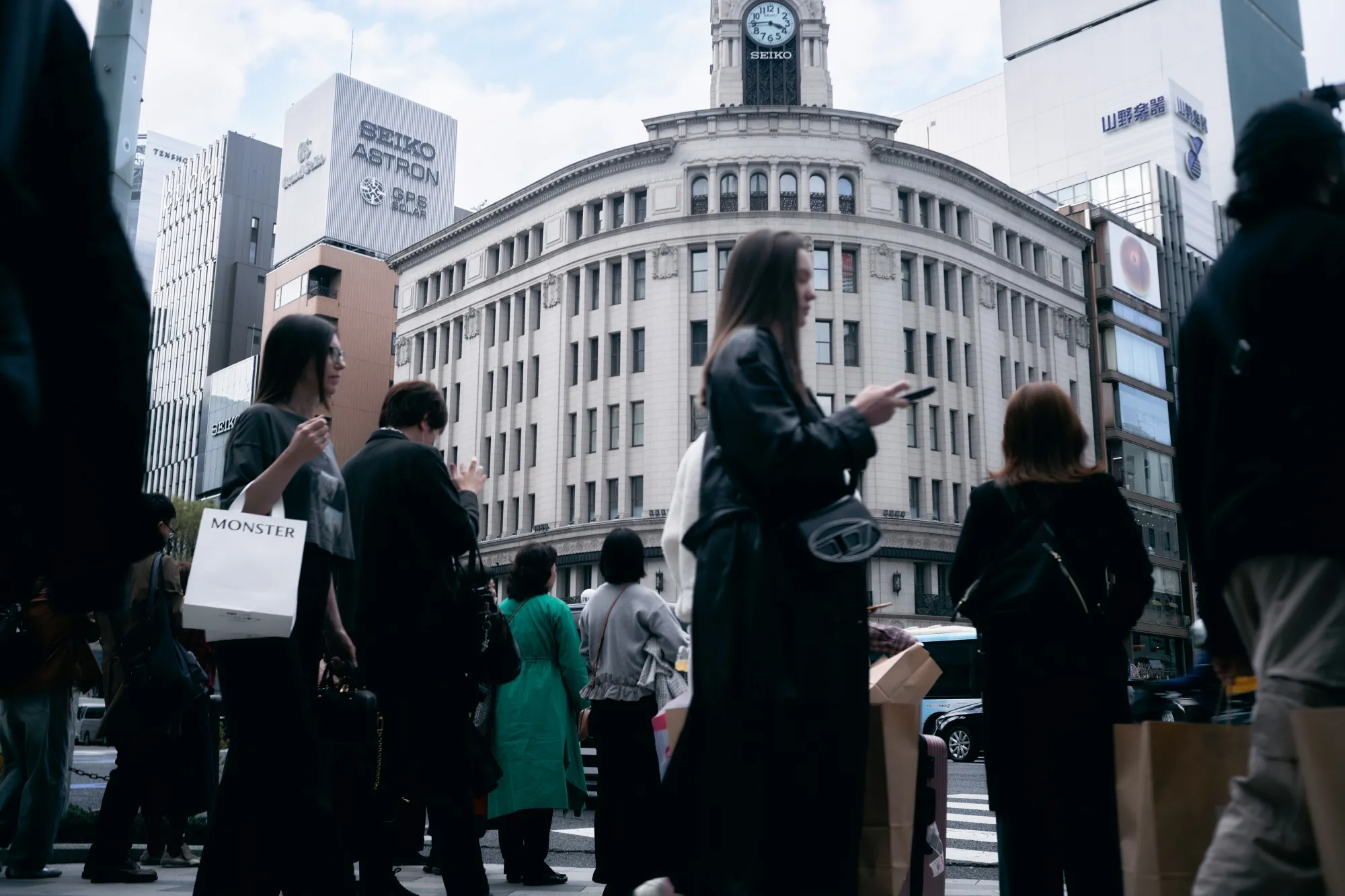 Pedestrians in the Ginza district of&nbsp;Tokyo.